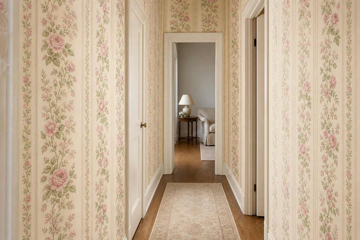 Sage Vintage Wallpaper Mural product view