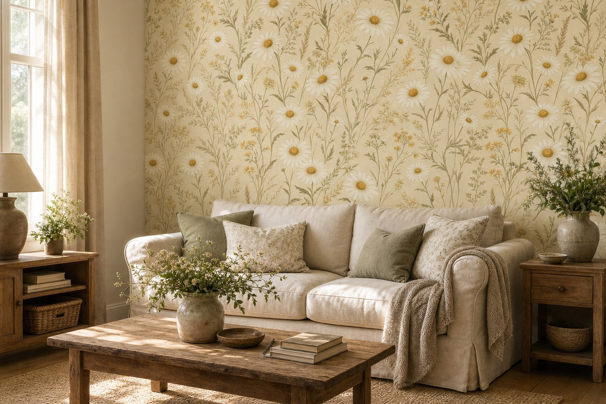 Sage Vintage Wallpaper Mural product view
