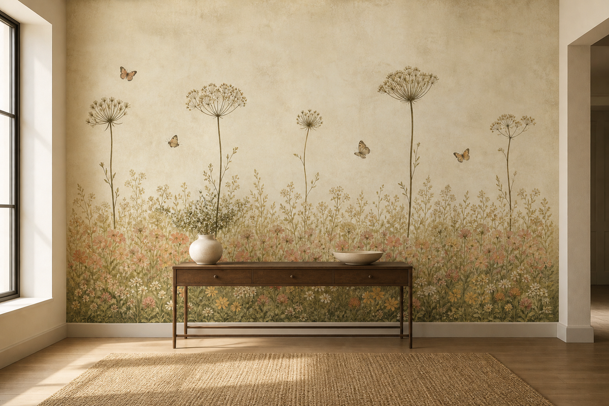 Sage Vintage Wallpaper Mural product view