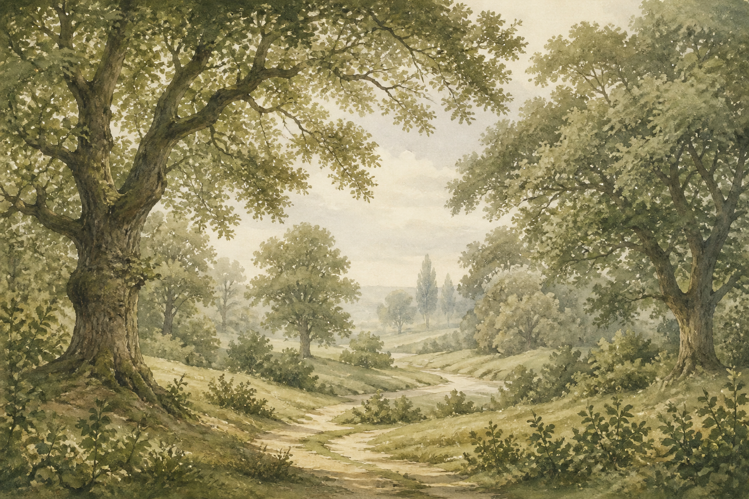 Sage Vintage Wallpaper Mural