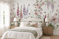 Rose Branches and Foxglove Garden Wallpaper Mural