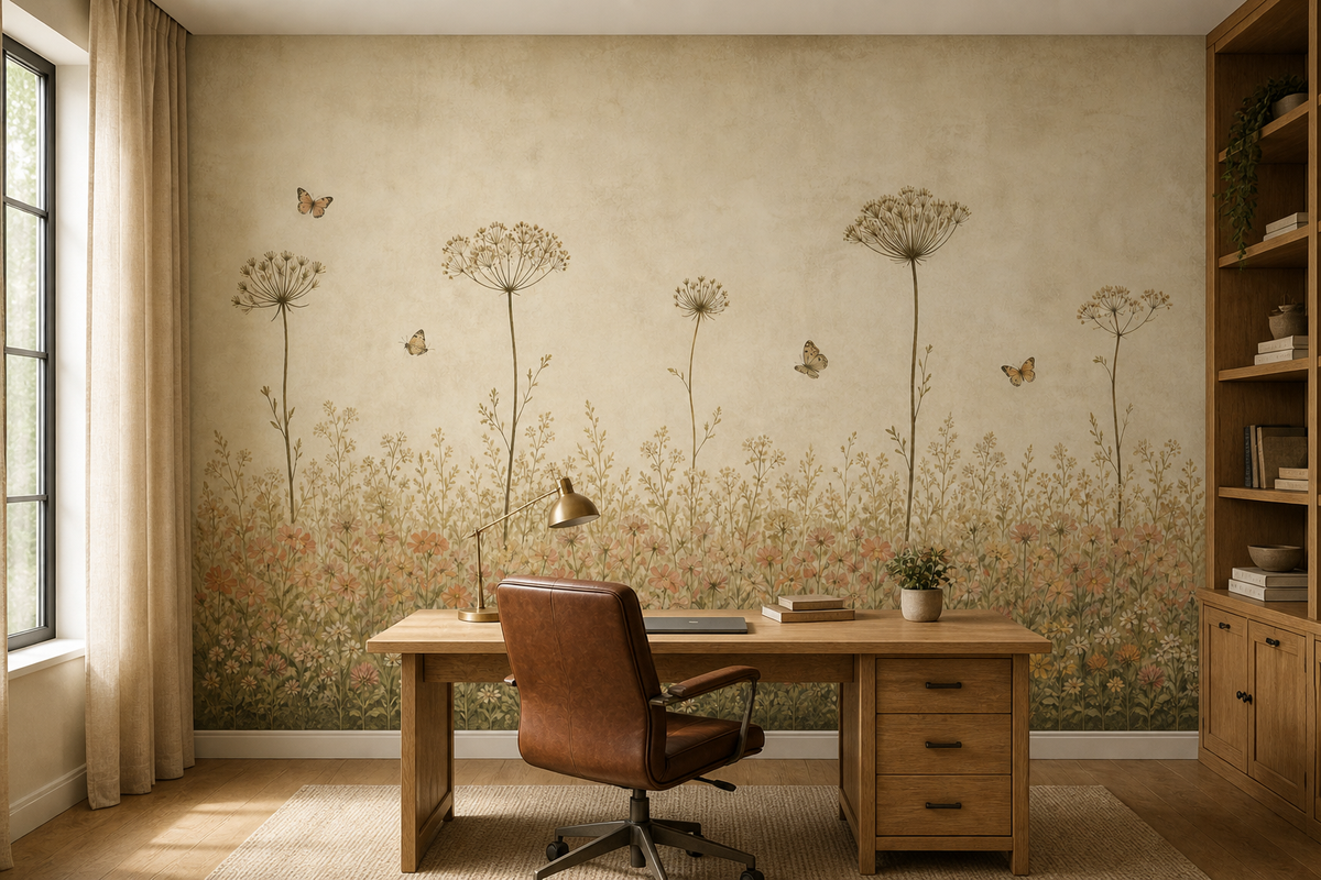 Sage Vintage Wallpaper Mural product view