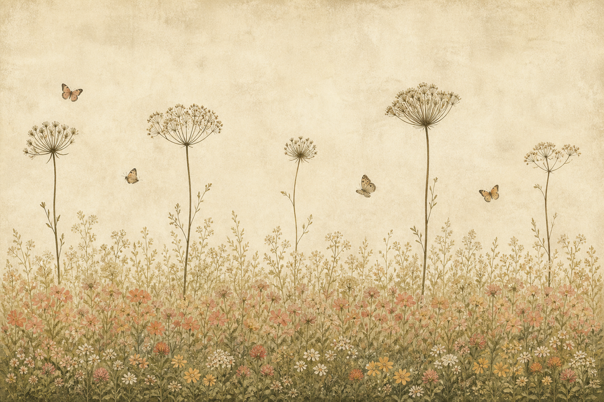 Sage Vintage Wallpaper Mural product view