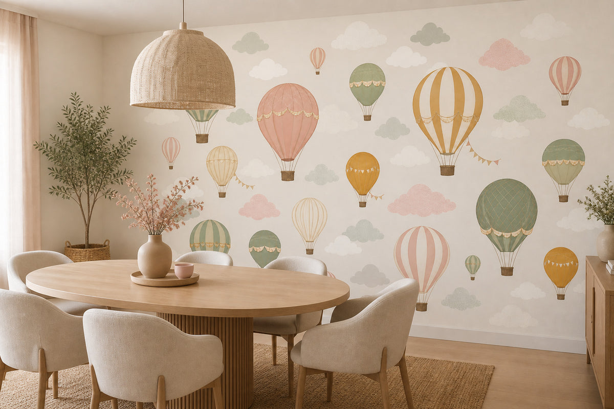 Sage Balloon Wallpaper Mural product view