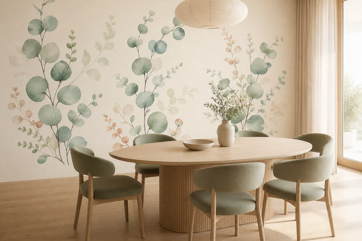 Sage Eucalyptus Wallpaper Mural product view