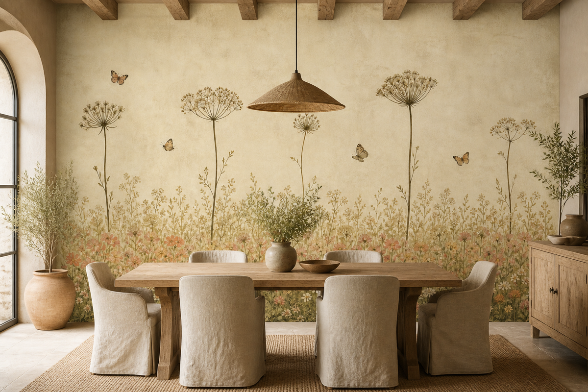 Sage Vintage Wallpaper Mural product view