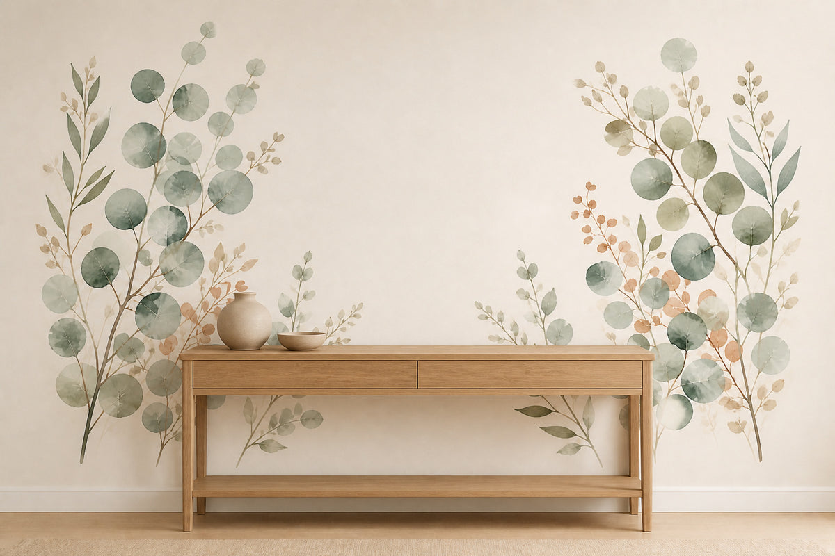 Sage Eucalyptus Wallpaper Mural product view