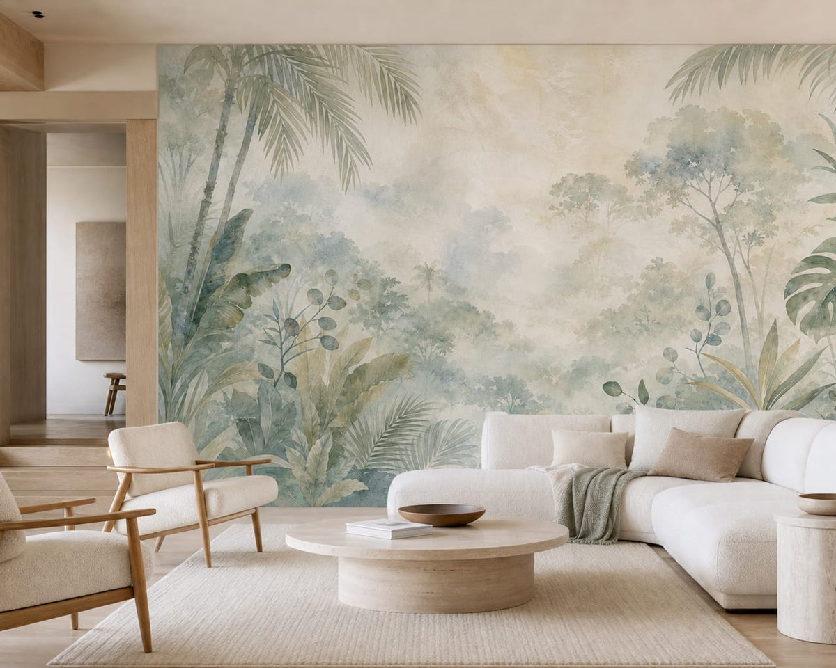 Sage Rainforest Wallpaper Mural product view