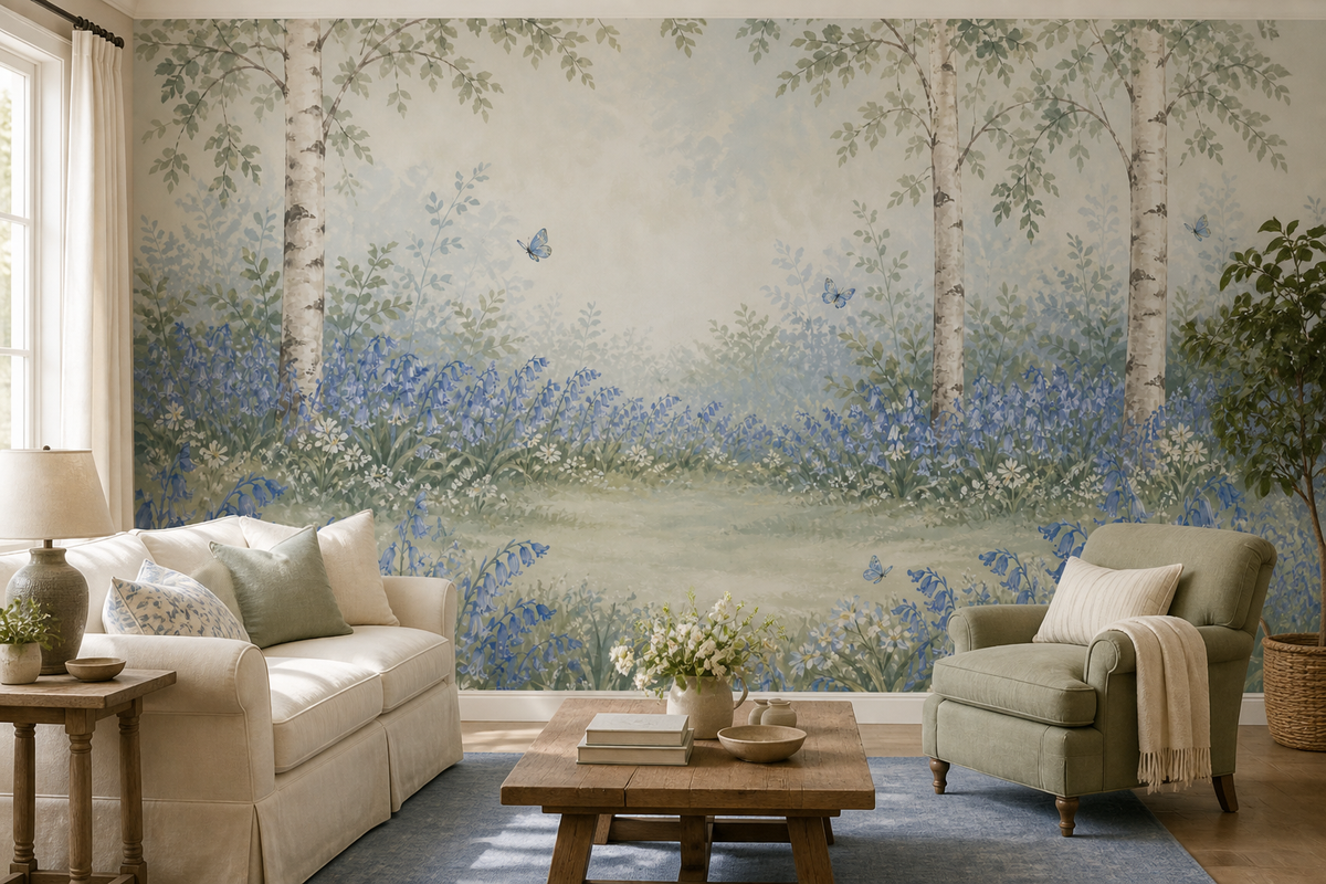 Sage Bluebell Wallpaper Mural product view
