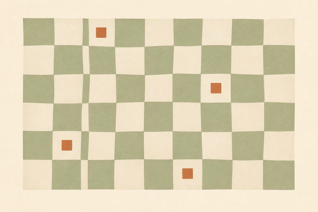 Sage Checkered Wallpaper Mural product view