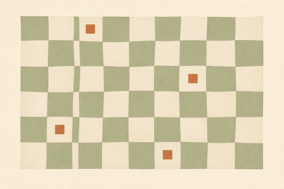 Sage Checkered Wallpaper Mural product view