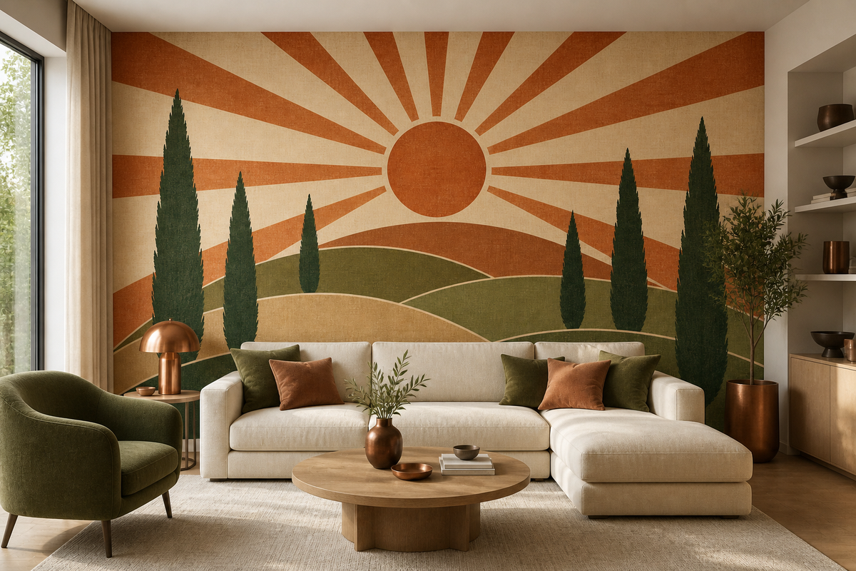 Sage Cypress Wallpaper Mural product view