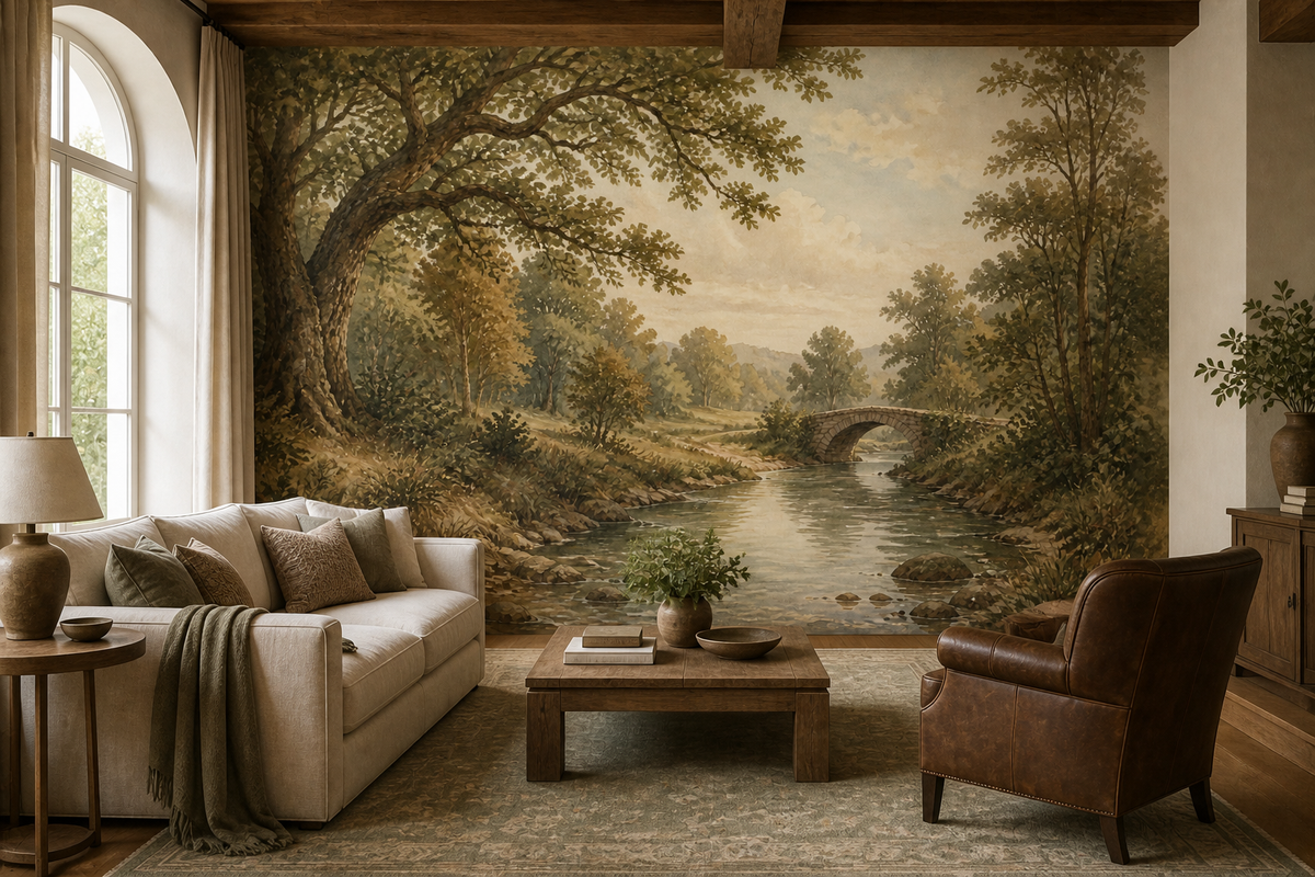 Sage Woodland Wallpaper Mural product view