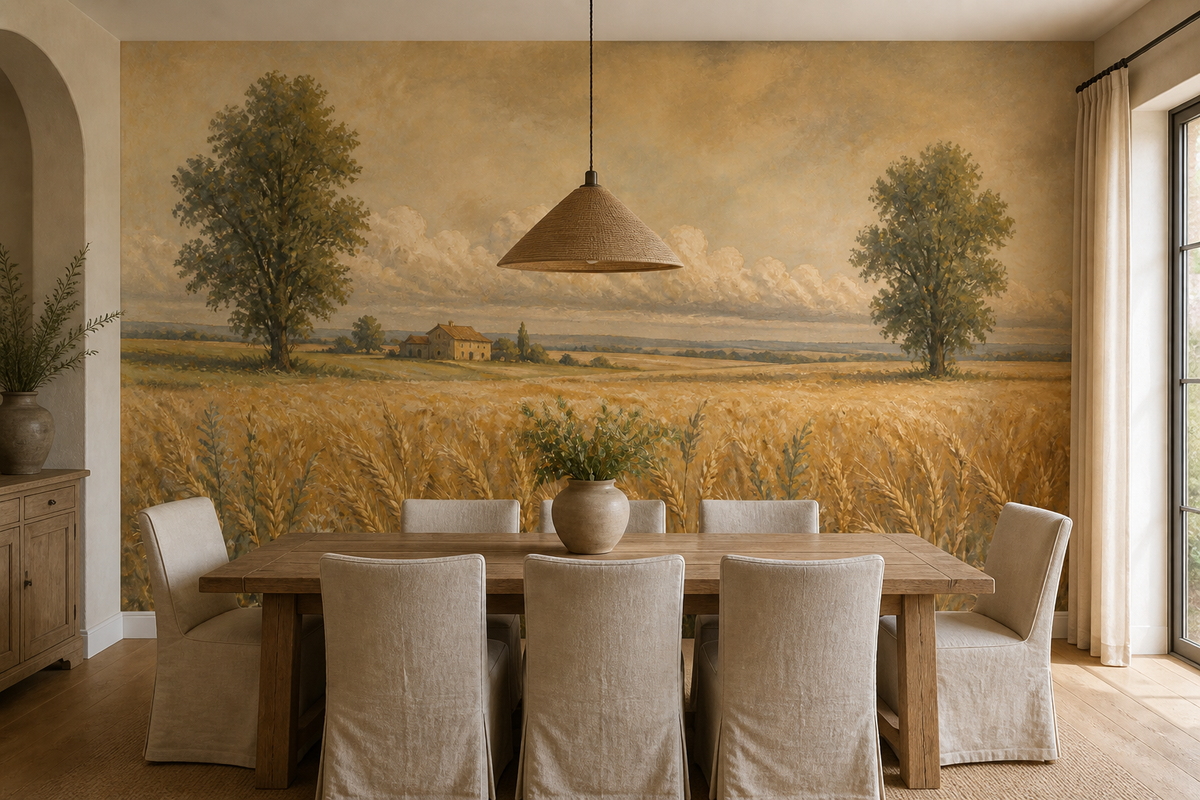 Sage Wheat Wallpaper Mural product view