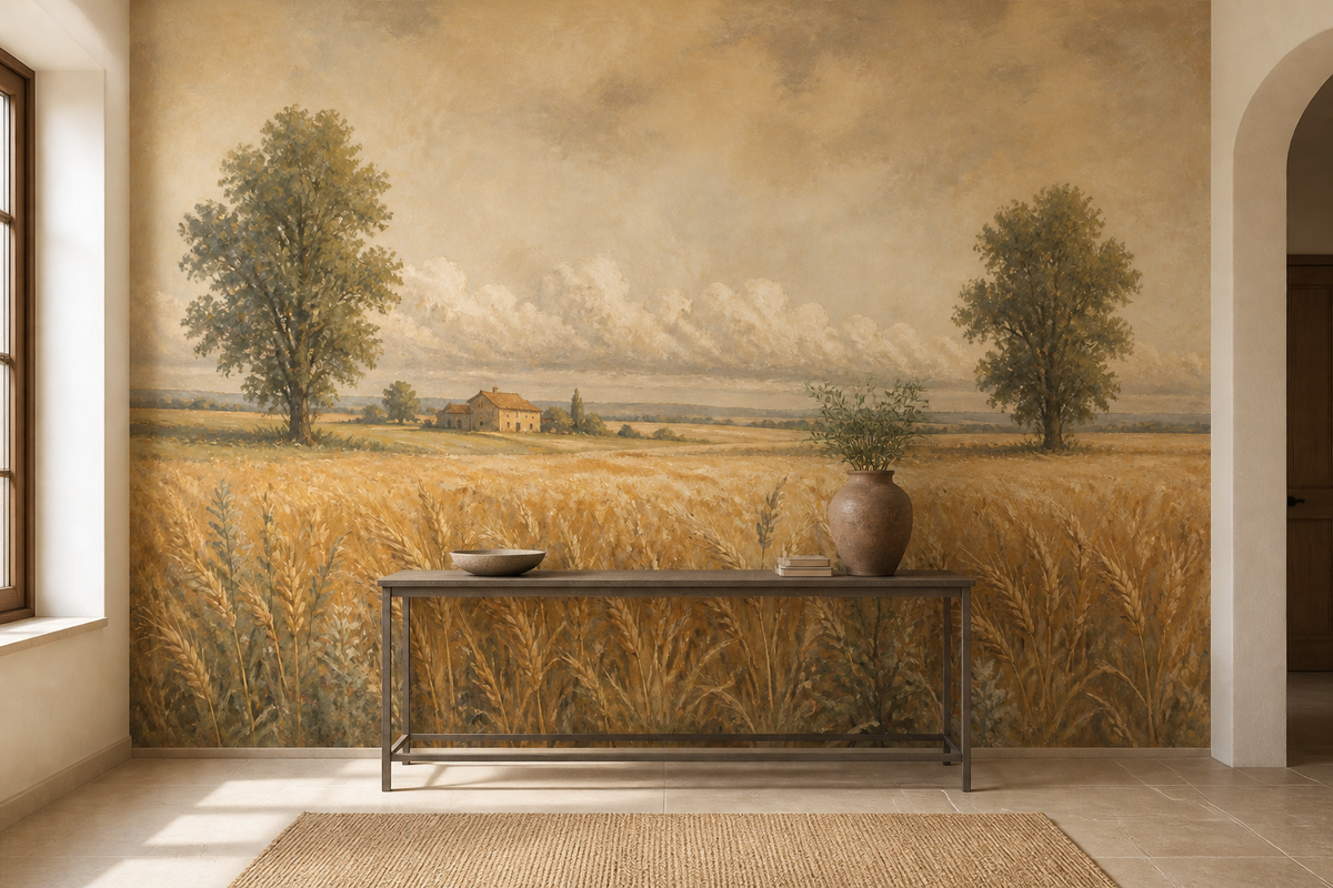 Sage Wheat Wallpaper Mural product view