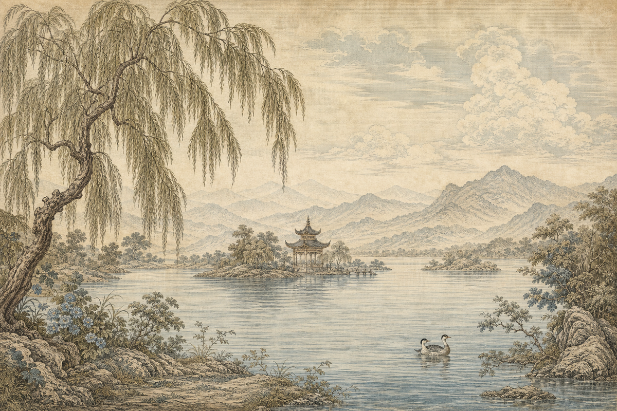 Sage Willow Wallpaper Mural product view
