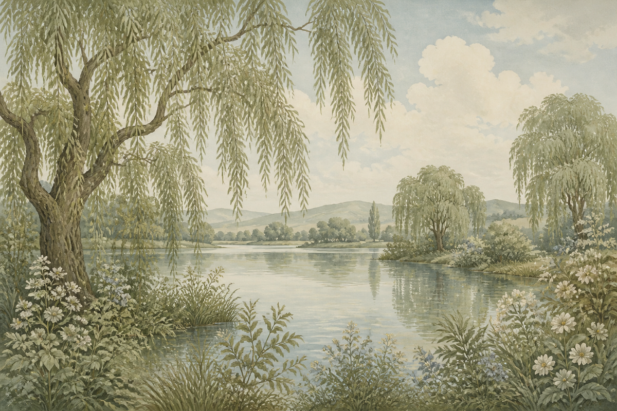 Sage Willow Wallpaper Mural product view