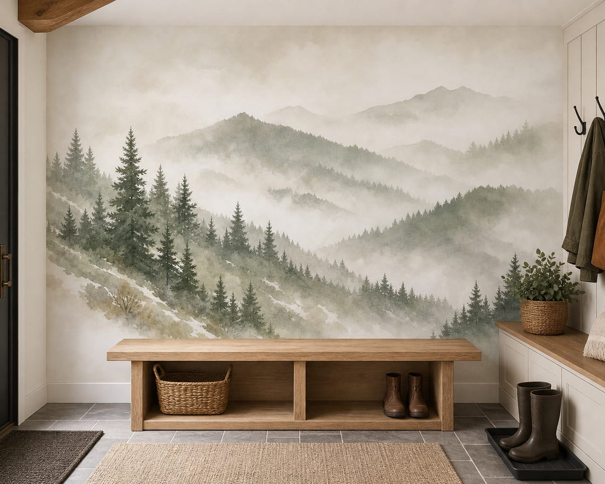 Sage Winter Wallpaper Mural product view