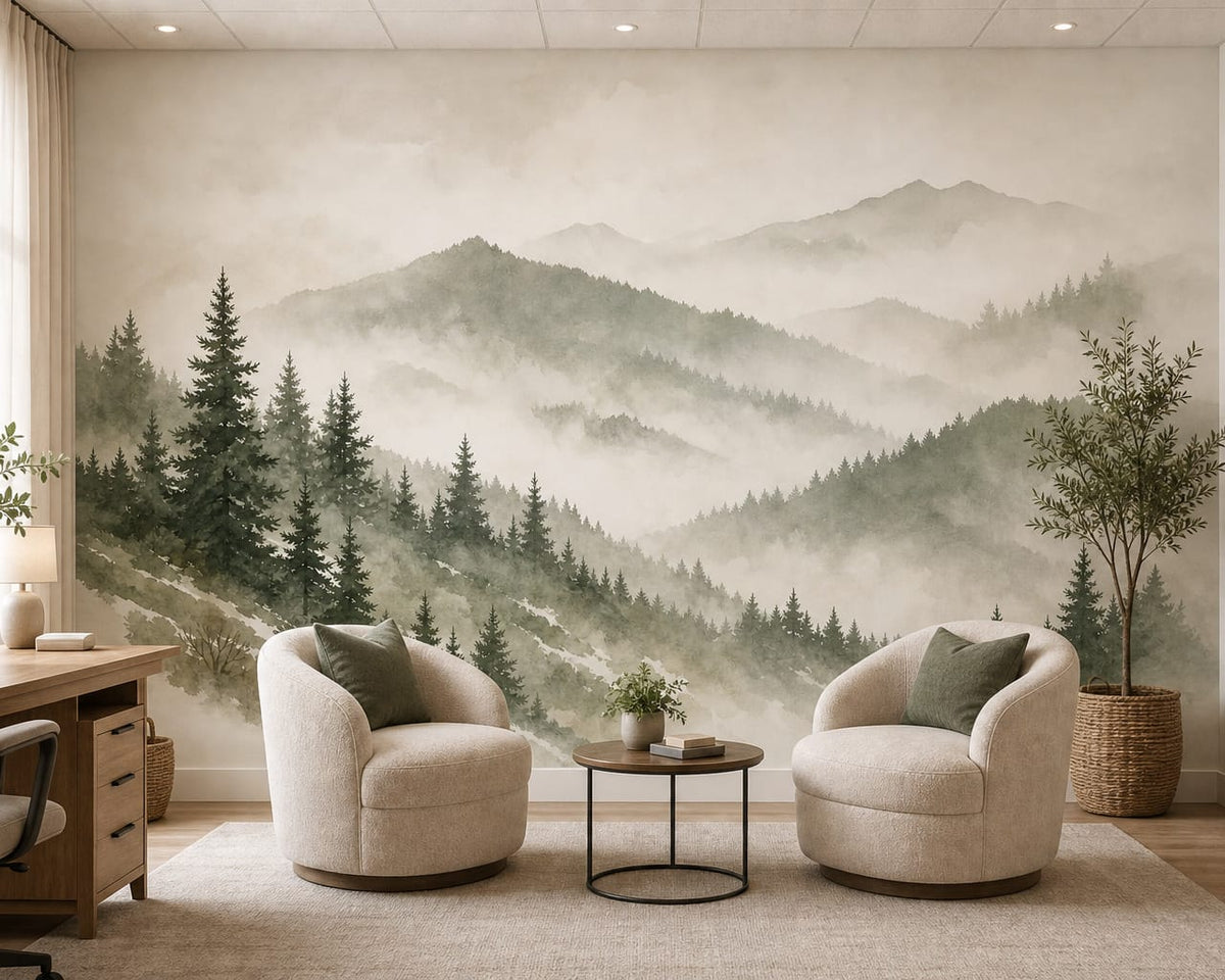 Sage Winter Wallpaper Mural product view