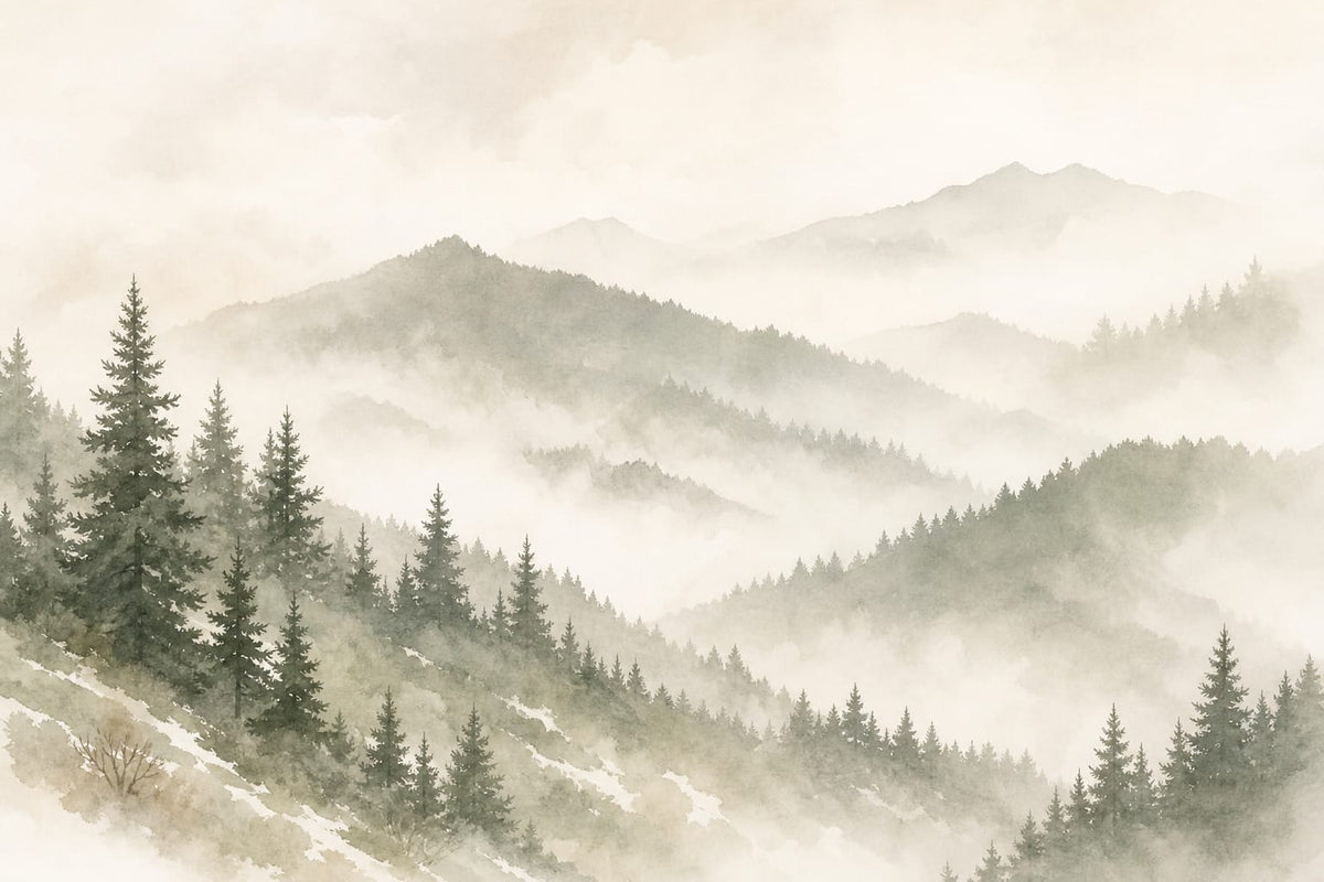 Sage Winter Wallpaper Mural product view