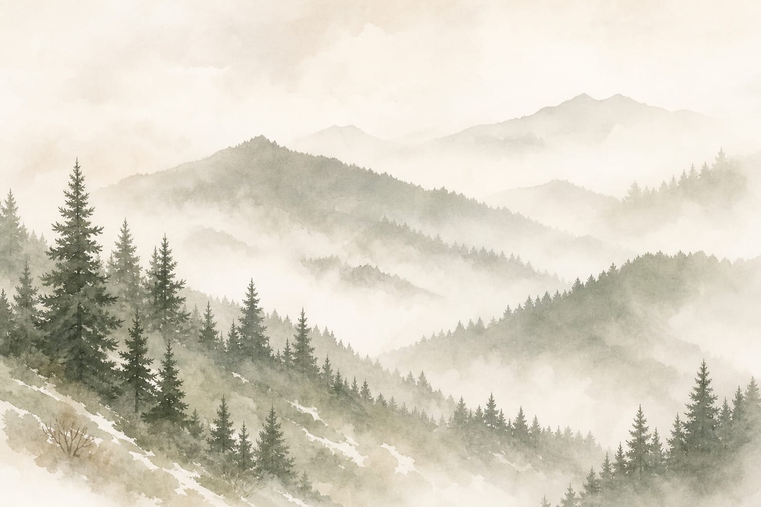 Sage Winter Wallpaper Mural