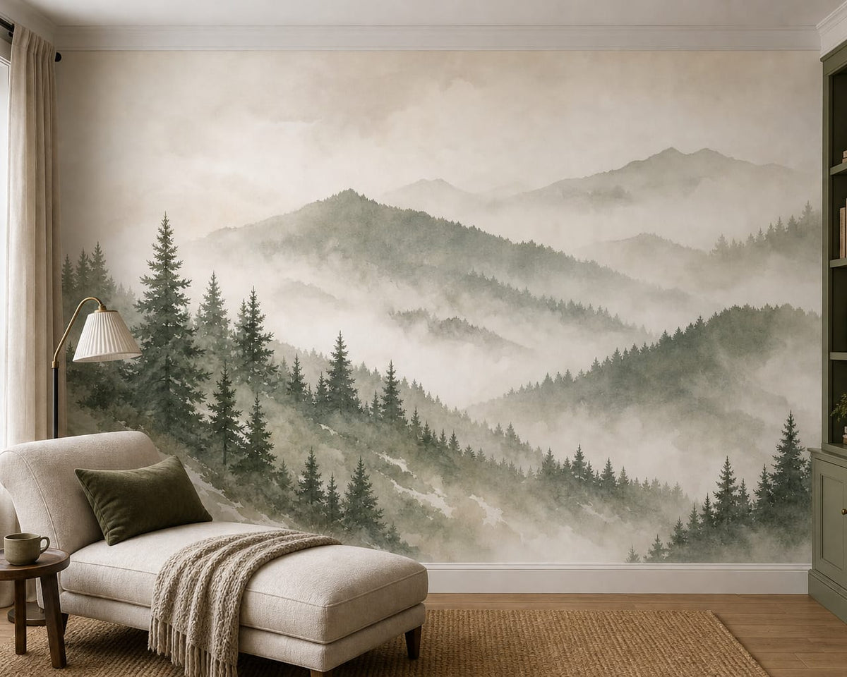 Sage Winter Wallpaper Mural product view