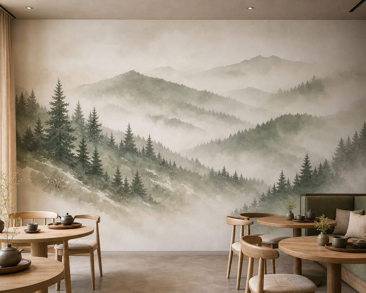 Sage Winter Wallpaper Mural product view