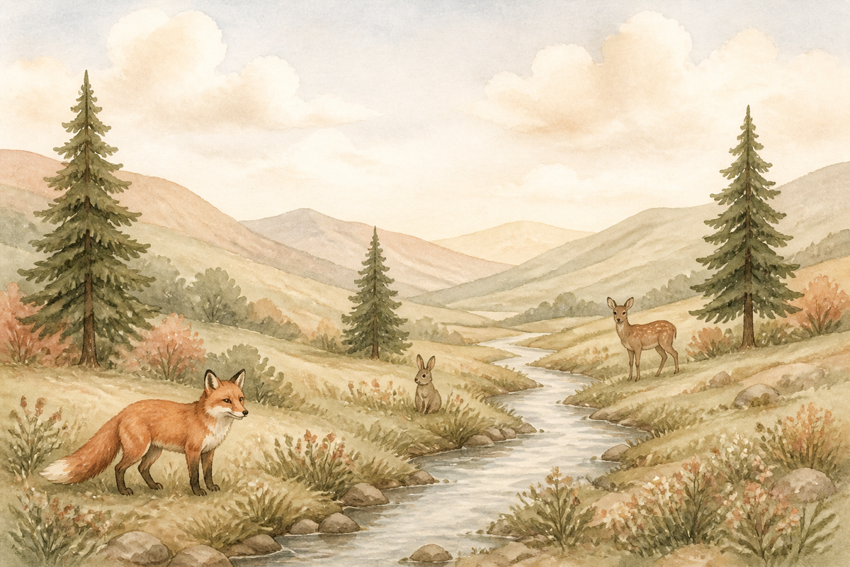 Sage Woodland Wallpaper Mural product view