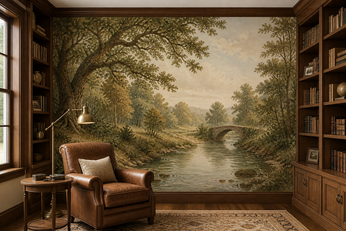 Sage Woodland Wallpaper Mural product view