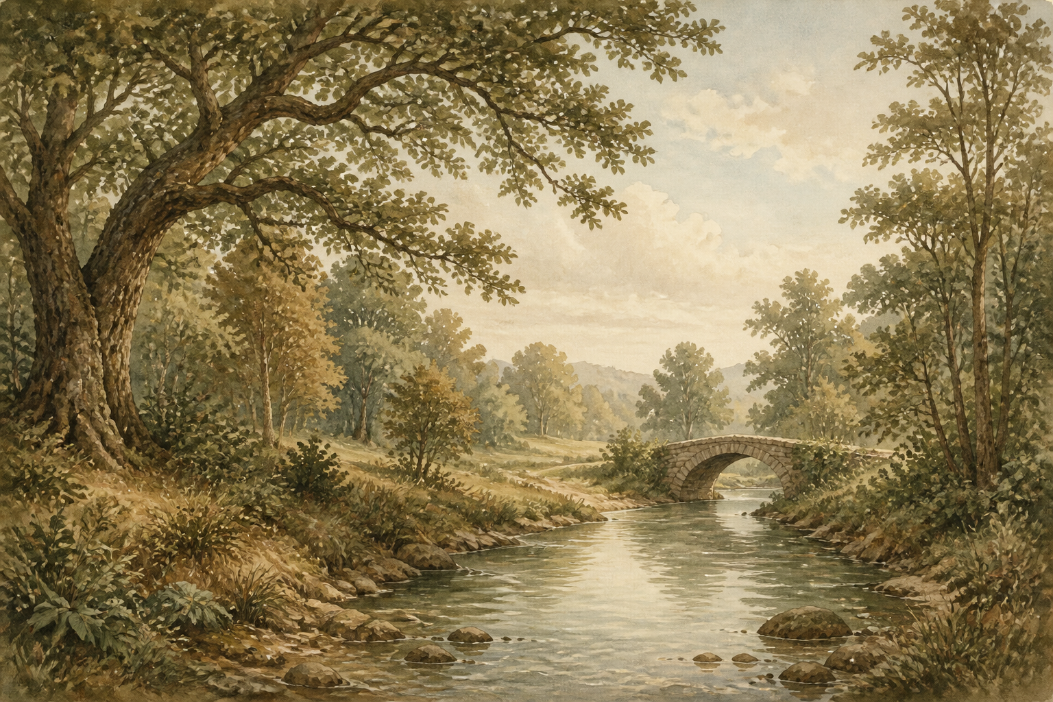 Sage Woodland Wallpaper Mural