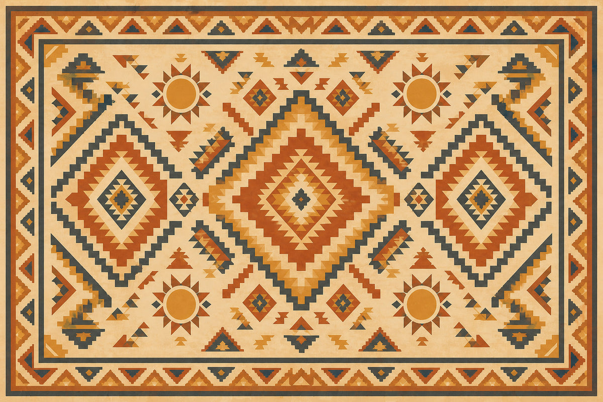 Sand Aztec Sun Wallpaper Mural product view