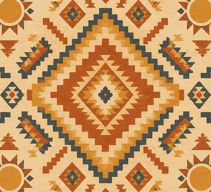 Sand Aztec Sun Wallpaper Mural product view