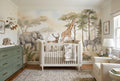 Neutral Vintage Safari Animals Wallpaper Mural