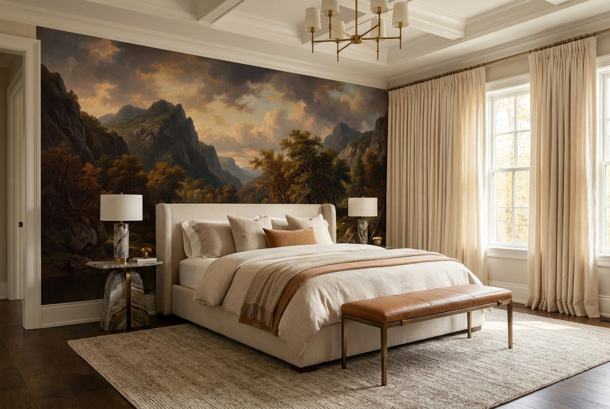 self adhesive custom amber valley bedroom wallpaper mural removable non woven vinyl