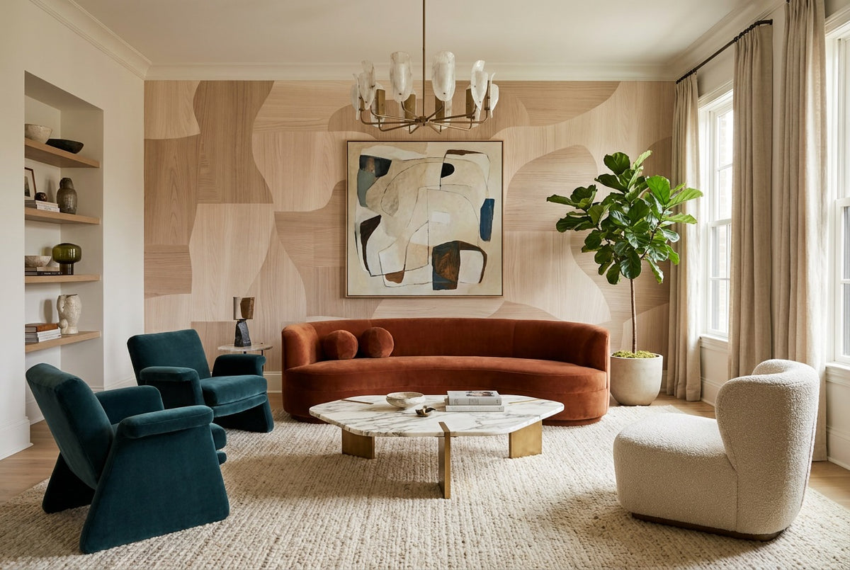 self adhesive custom beige blocks lounge wallpaper mural removable non woven vinyl