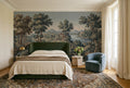 Olive Woodland Bridge and Deer Wallpaper Mural