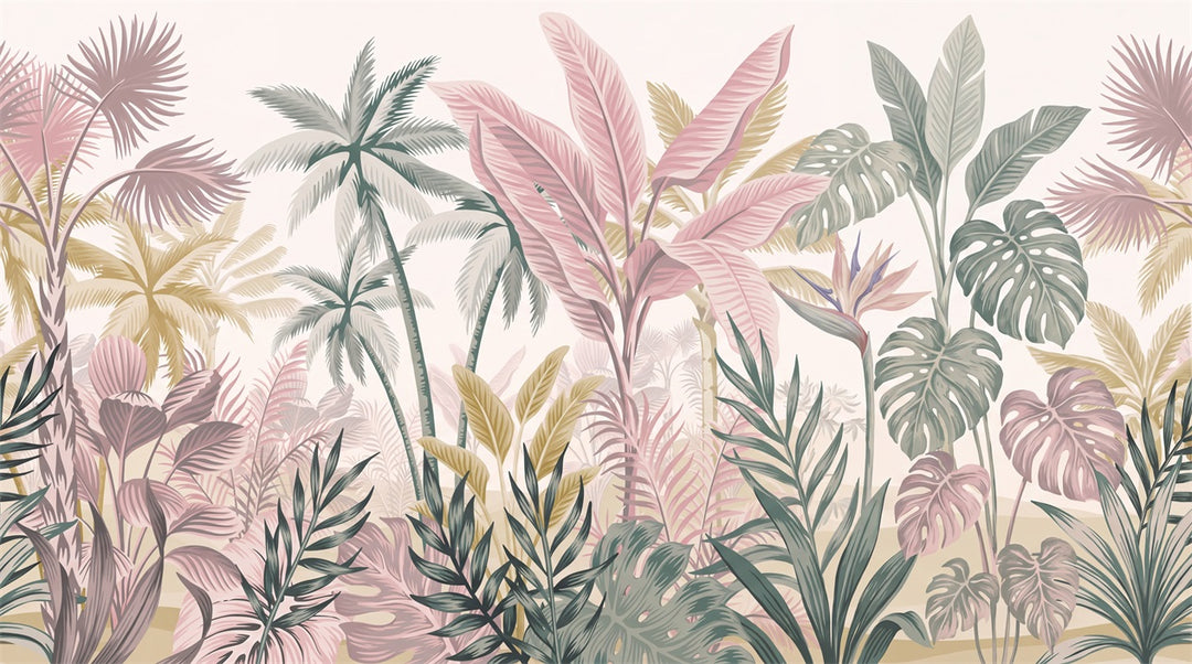 self adhesive custom blush leaves wall wallpaper mural removable non woven vinyl main