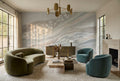 Grey Layered Textile Effect Wallpaper Mural