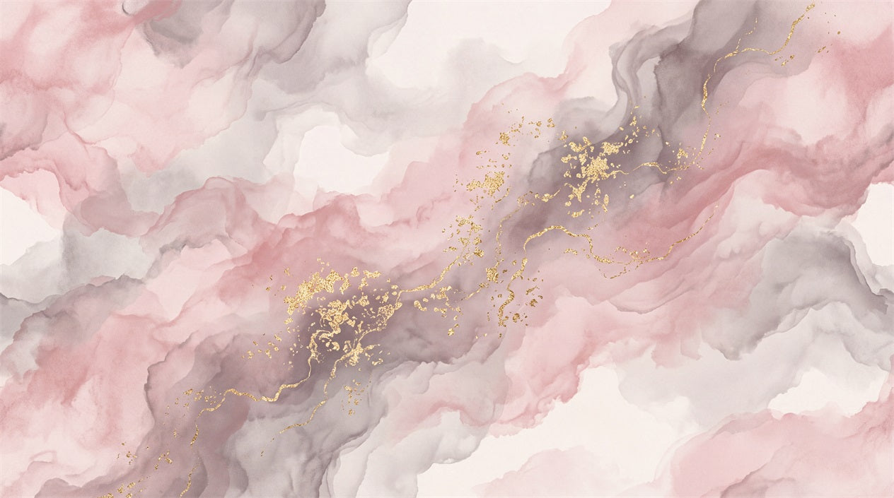 Blush Pink Clouded Abstract Wallpaper Mural