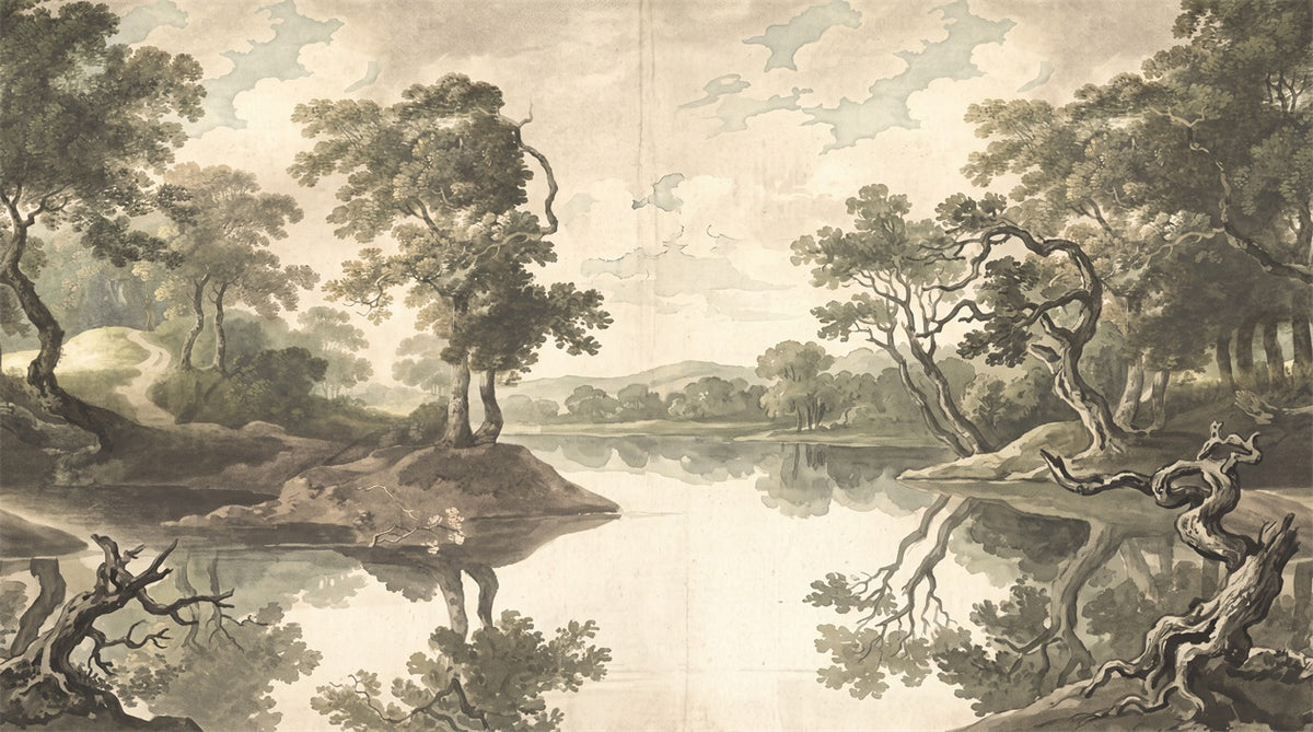 self adhesive custom taupe trees wall wallpaper mural removable non woven vinyl main