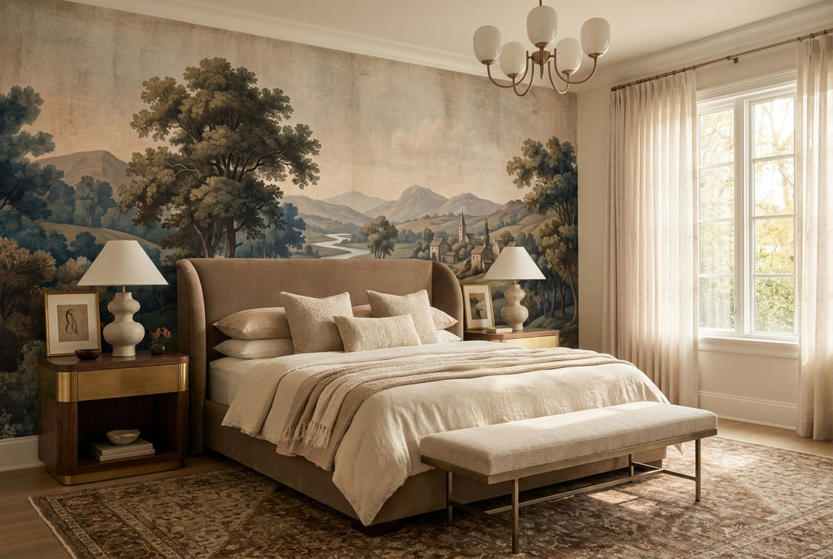 self adhesive custom teal river bedroom wallpaper mural removable non woven vinyl