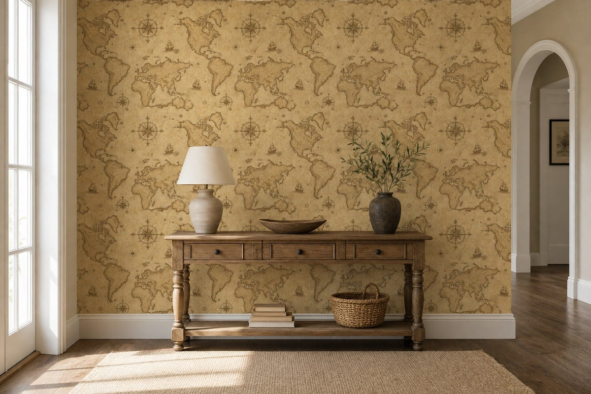 Sepia Antique Wallpaper Mural product view