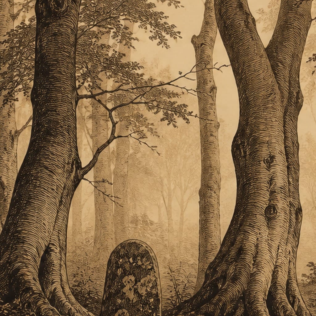 Sepia Grove Wallpaper Mural product view