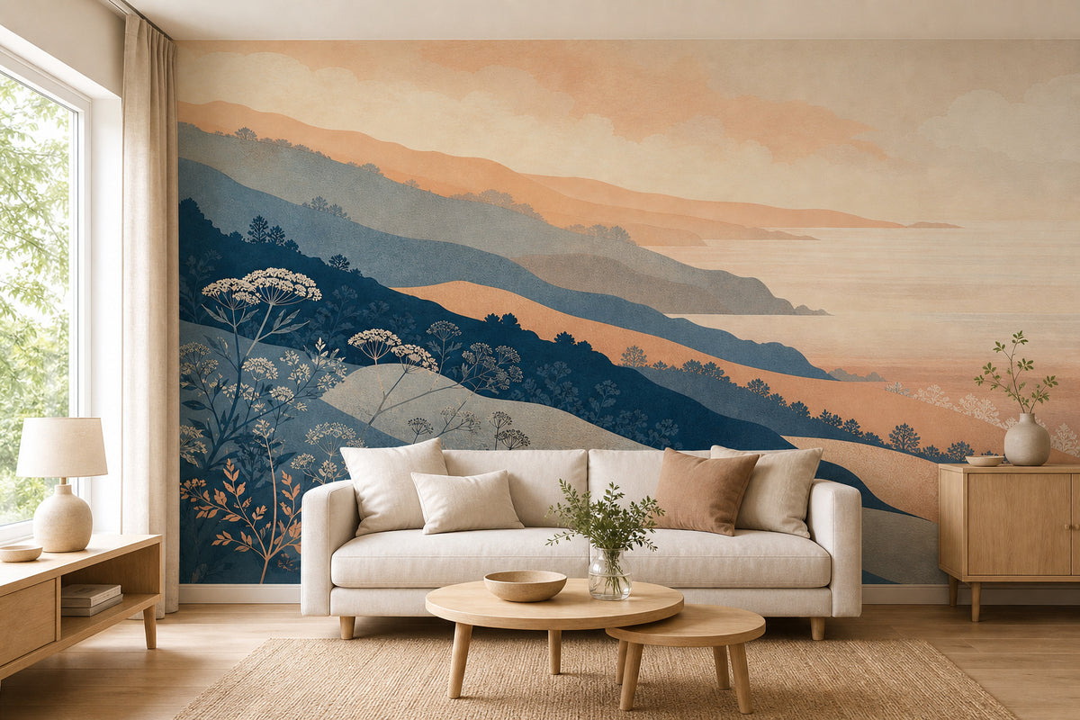 Slate Blue Wallpaper Mural product view