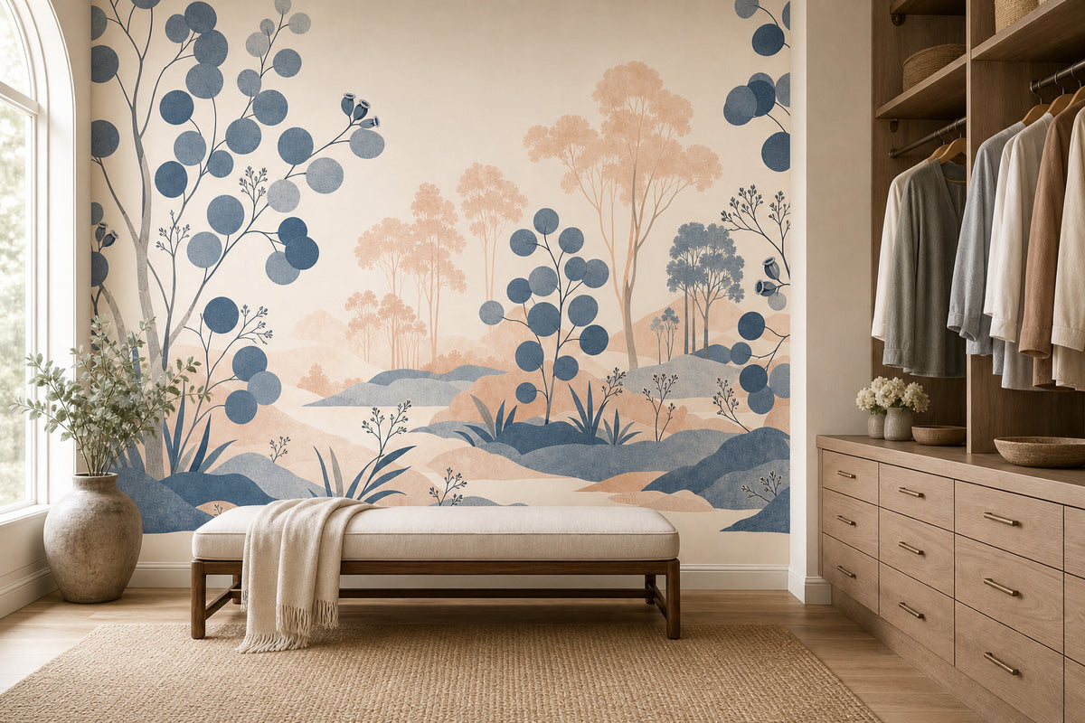 Slate Blue Wallpaper Mural product view