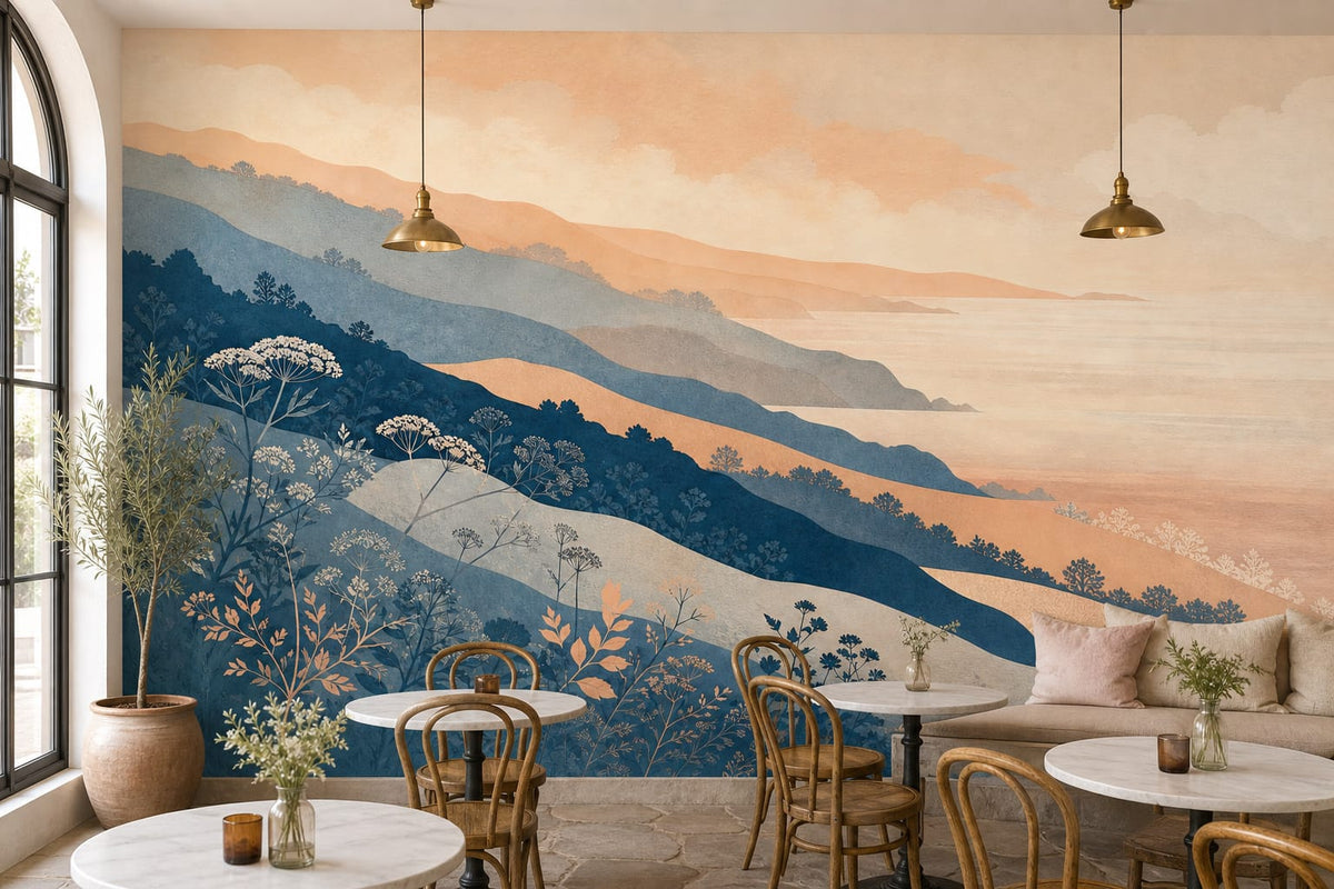 Slate Blue Wallpaper Mural product view