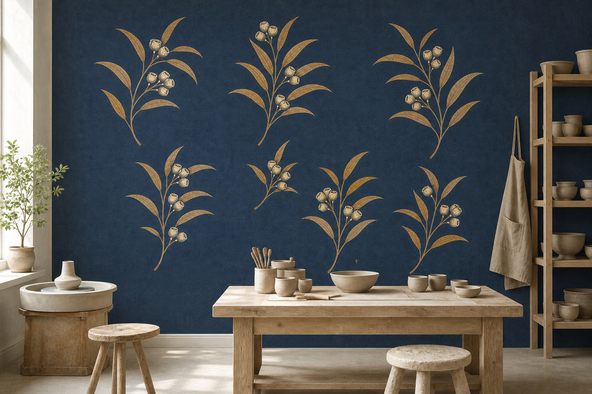 Slate Blue Wallpaper Mural product view