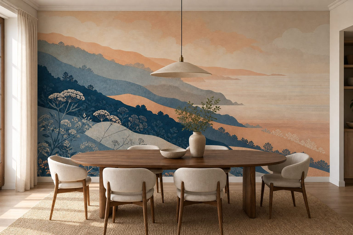 Slate Blue Wallpaper Mural product view