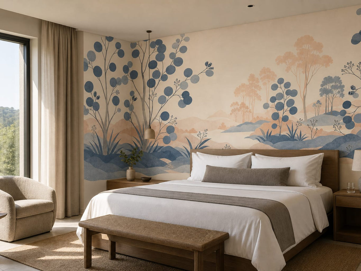 Slate Blue Wallpaper Mural product view