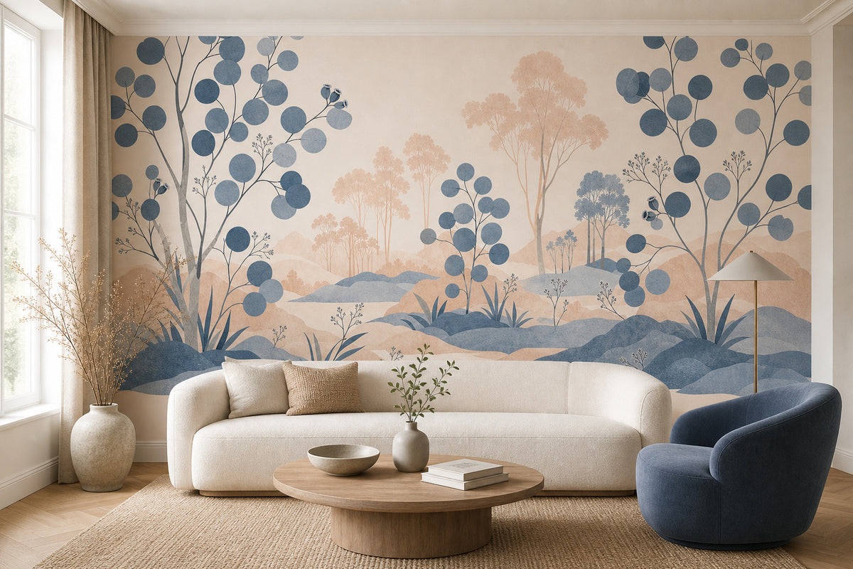 Slate Blue Wallpaper Mural product view